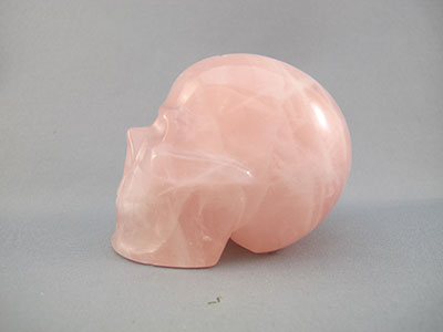 Double-STAR Rose Quartz Crystal Skull